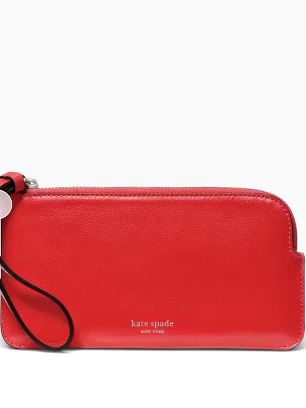 Kate Spade New York Smooth Zippy Wristlet Red Leather - NWT